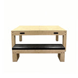 7-In-1 Games Table & Storage Benches x 2 - Oak