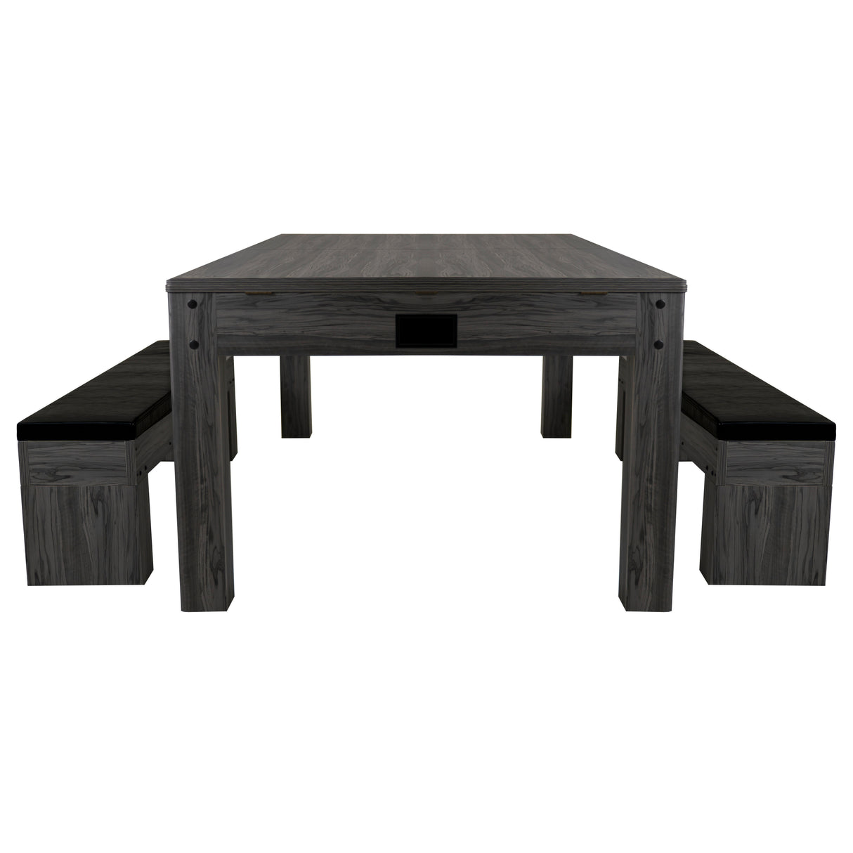7-In-1 Games Table & Storage Benches x 2 - Grey