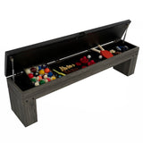 7-In-1 Games Table & Storage Benches x 2 - Grey