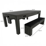 7-In-1 Games Table & Storage Benches x 2 - Grey