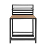 Stylish outdoor kitchen set featuring a sleek aluminum frame and warm wood accents, perfect for cooking and entertaining outdoors