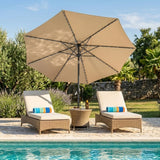 LED Tilt Parasol 2.7m – Beige