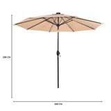 LED Tilt Parasol 2.7m – Beige