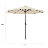 LED Tilt Parasol 2.7m – Cream