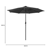 LED Tilt Parasol 2.7m – Grey