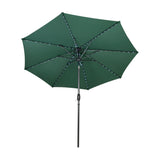 LED Tilt Parasol 2.7m – Green