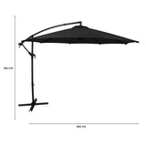 Cantilever Parasol 3m – Black