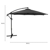 Cantilever Parasol 3m – Grey