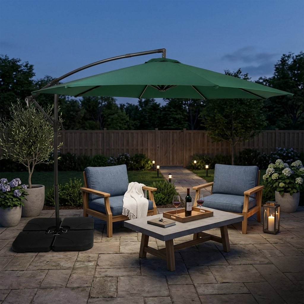 Cantilever Parasol 3m – Green