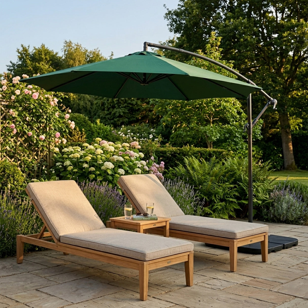 Cantilever Parasol 3m – Green