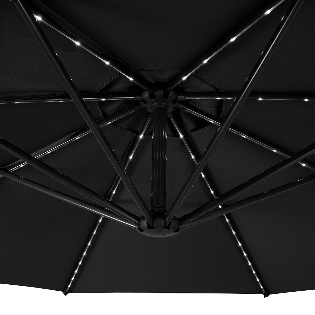 LED Cantilever Parasol 3m – Black