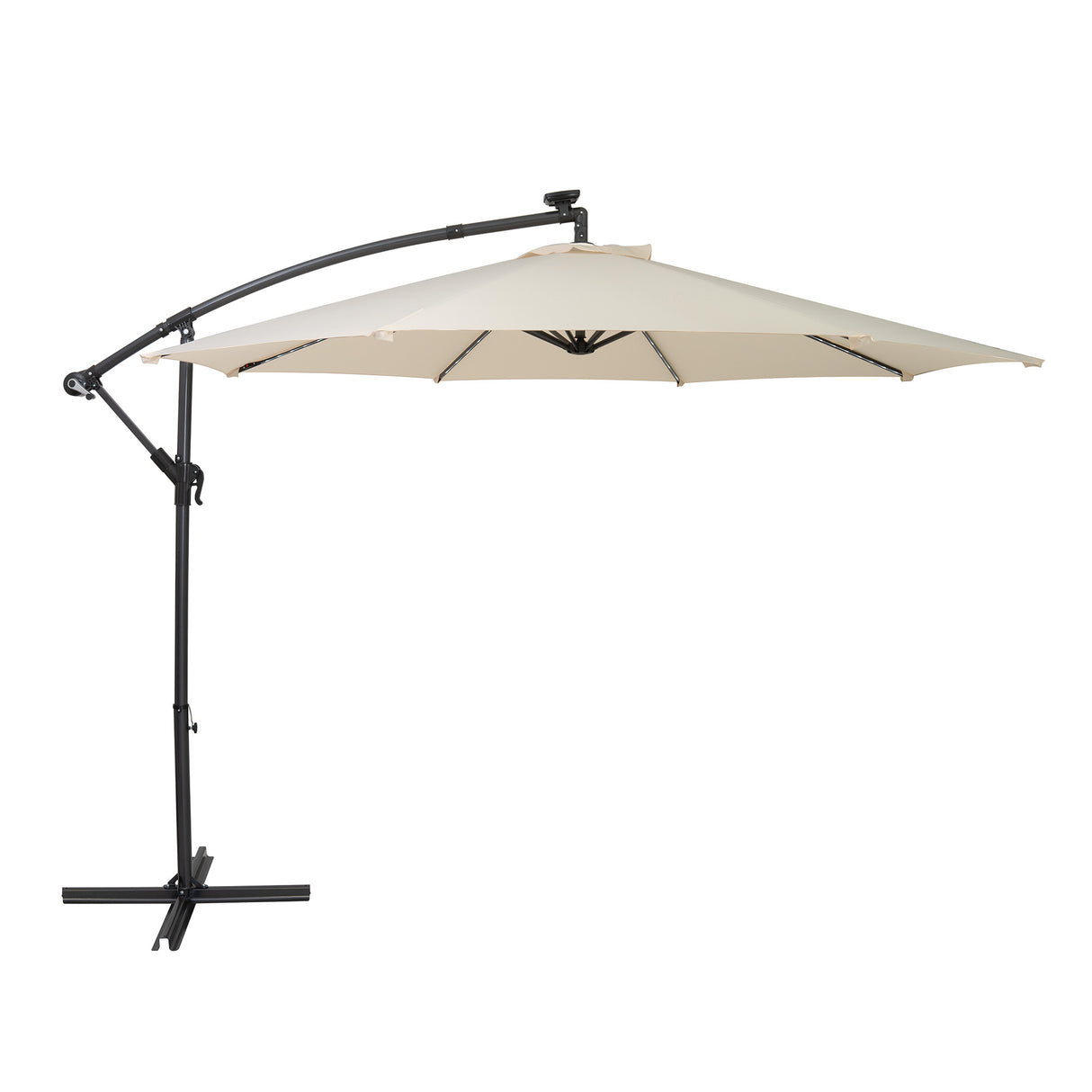 LED Cantilever Parasol 3m – Cream