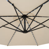 LED Cantilever Parasol 3m – Cream