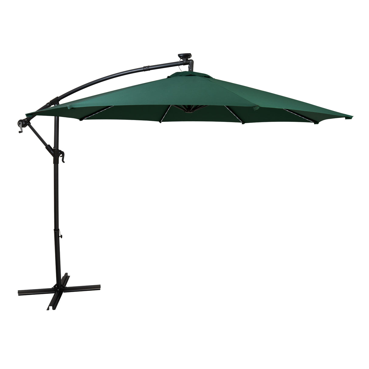 LED Cantilever Parasol 3m – Green
