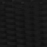 Textured black rattan weave of a cushion storage box, showcasing a modern design perfect for outdoor or indoor use