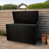 Rattan Cushion Storage Box 996L - Black