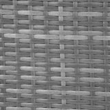 Grey rattan weave texture of a cushion storage box, showcasing intricate patterns and a durable, stylish design for outdoor use