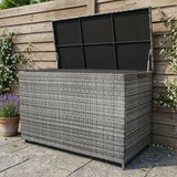 Rattan Cushion Storage Box 996L - Grey