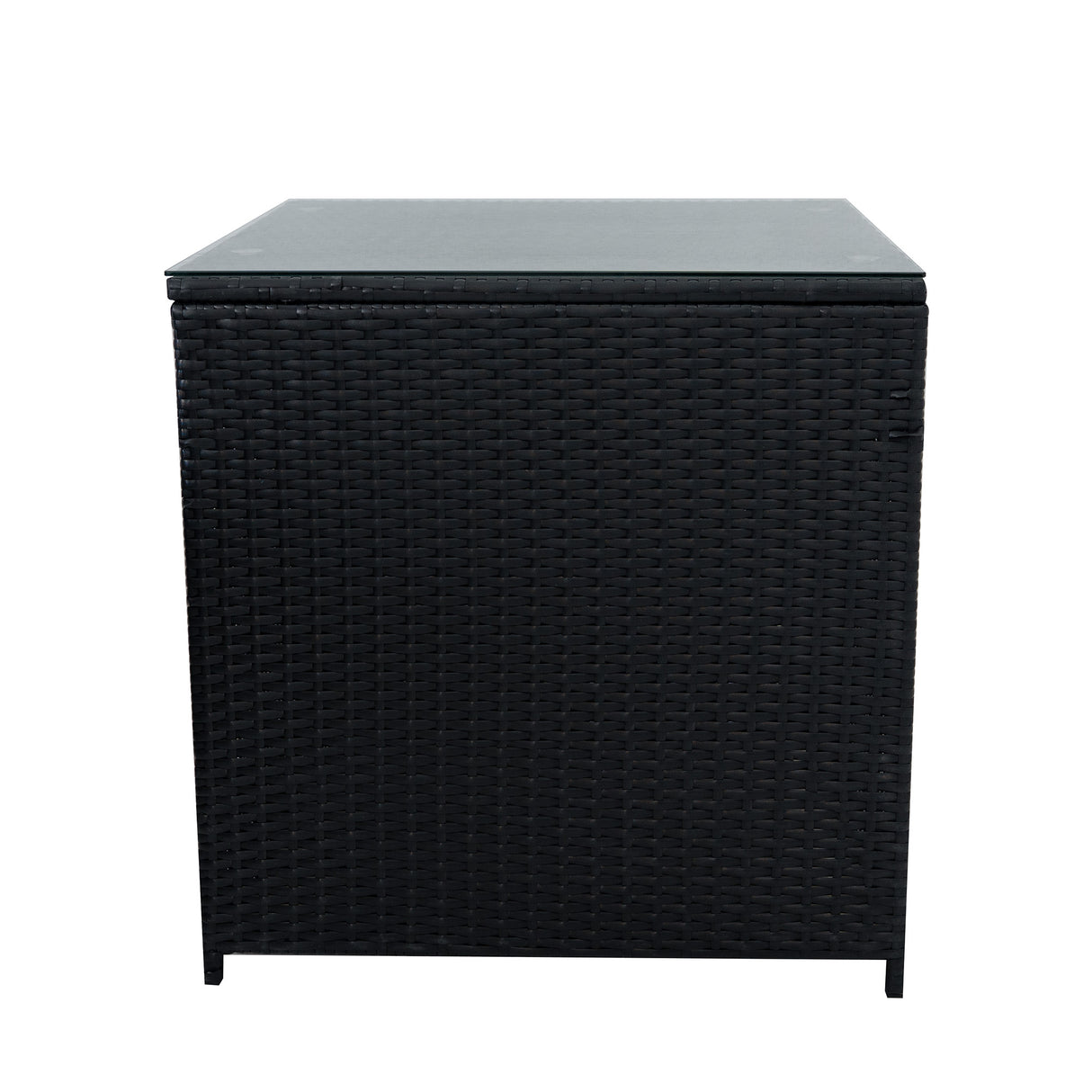 11 Seater Rattan Furniture Set With Firepit – Black