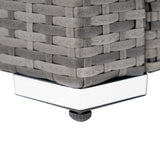 Rattan Corner Set With Composite Table – Grey