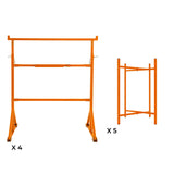 Trestle Stand x 4 & Mortar Board Stands 750mm H x 5
