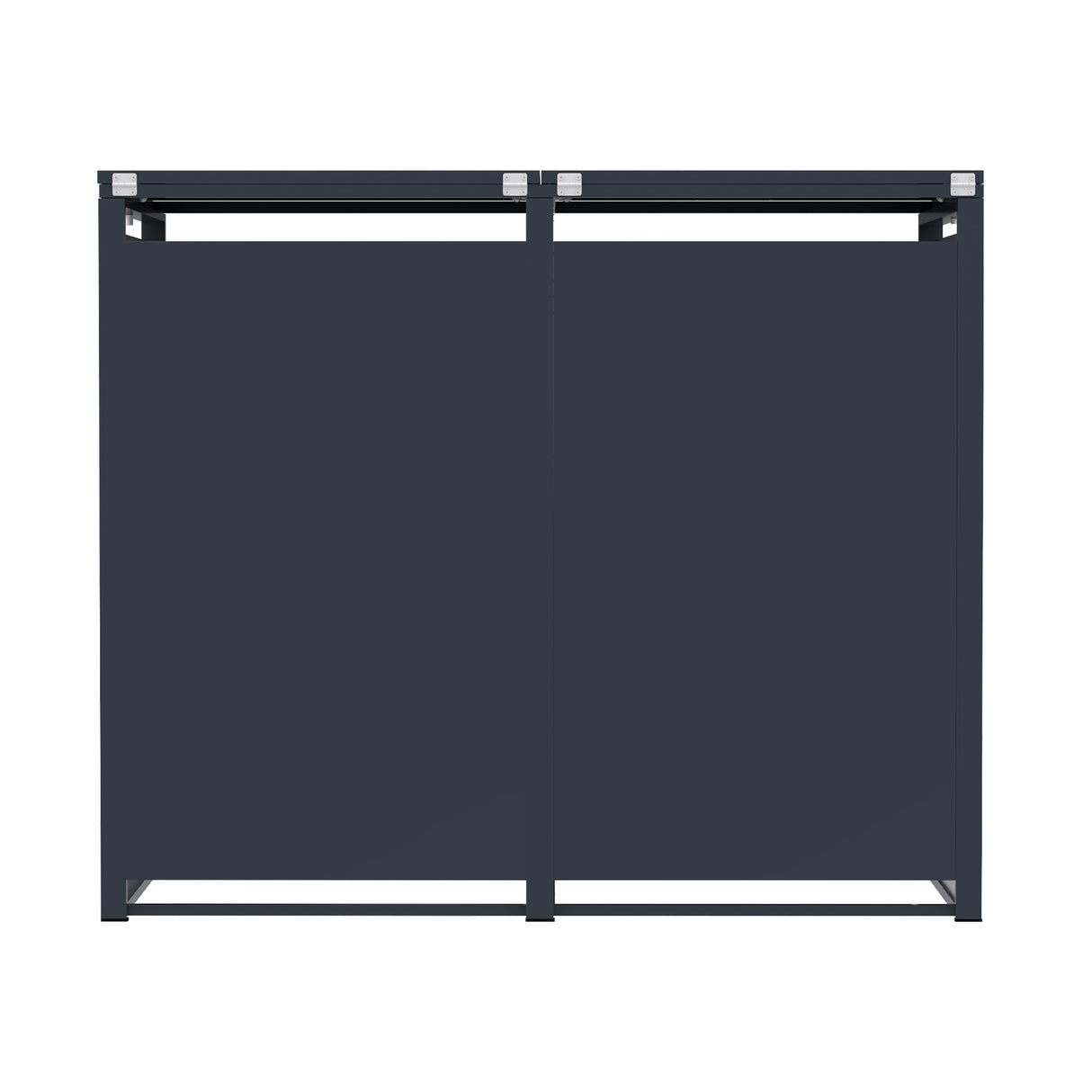 Double Wheelie Bin Metal Storage - Anthracite Grey