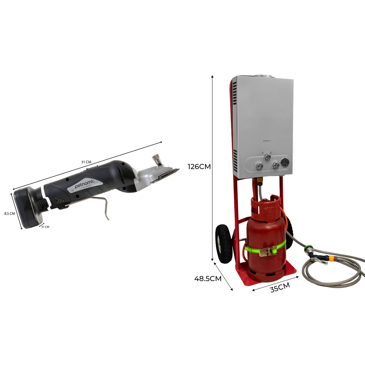 Horse Shower & Cordless Clippers - Red