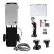 Deluxe black horse shower system with cordless clippers, hose, and accessories, featuring sleek design and durable materials