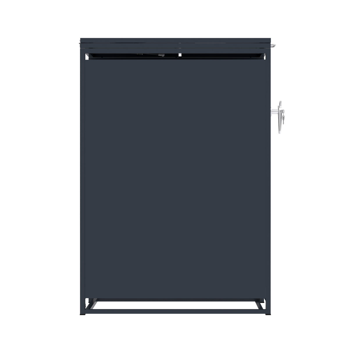 Single Wheelie Bin Metal Storage - Anthracite & Wood