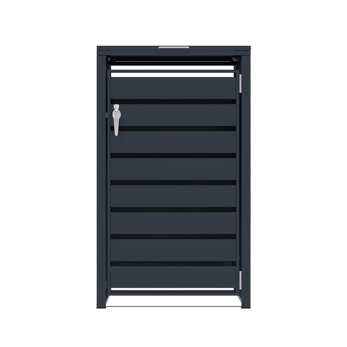 Single Wheelie Bin Metal Storage - Anthracite Grey