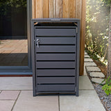 Single Wheelie Bin Metal Storage - Anthracite Grey - view 4