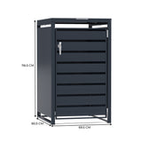Single Wheelie Bin Metal Storage - Anthracite Grey