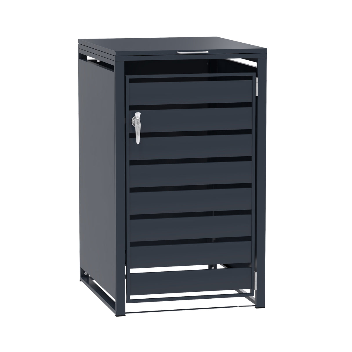 Single Wheelie Bin Metal Storage - Anthracite Grey