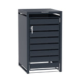 Single Wheelie Bin Metal Storage - Anthracite Grey
