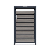 Single Wheelie Bin Metal Storage - Anthracite Grey Wood