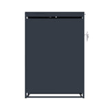 Single Wheelie Bin Metal Storage - Anthracite Grey Wood