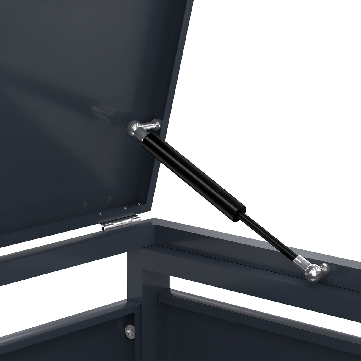 Single Wheelie Bin Metal Storage - Anthracite Grey Wood