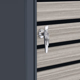 Single Wheelie Bin Metal Storage - Anthracite Grey Wood - view 6