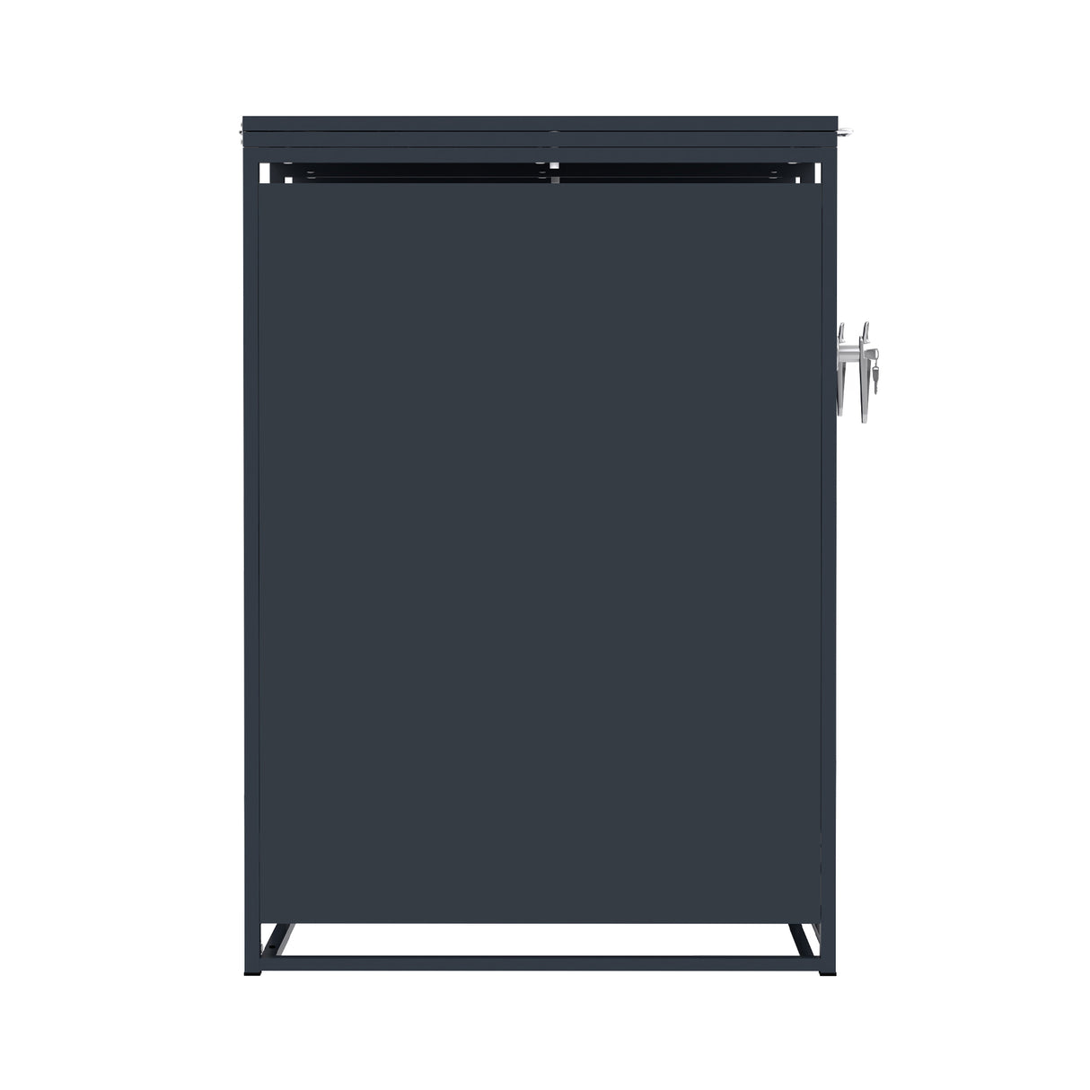Quadruple Wheelie Bin Metal Storage - Anthracite Grey Wood