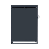 Quadruple Wheelie Bin Metal Storage - Anthracite Grey Wood