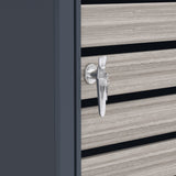 Quadruple Wheelie Bin Metal Storage - Anthracite Grey Wood
