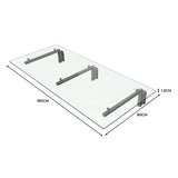 Glass Door Canopy & Brackets - 180cm W x 80cm D