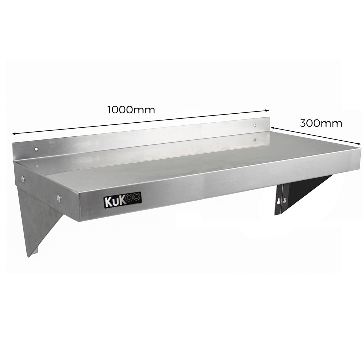 2 x KuKoo Stainless Steel Shelves 1000mm x 300mm