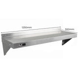 2 x KuKoo Stainless Steel Shelves 1250mm x 300mm