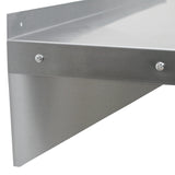 6ft Stainless Steel Catering Bench & 2 x Wall Mounted Shelves