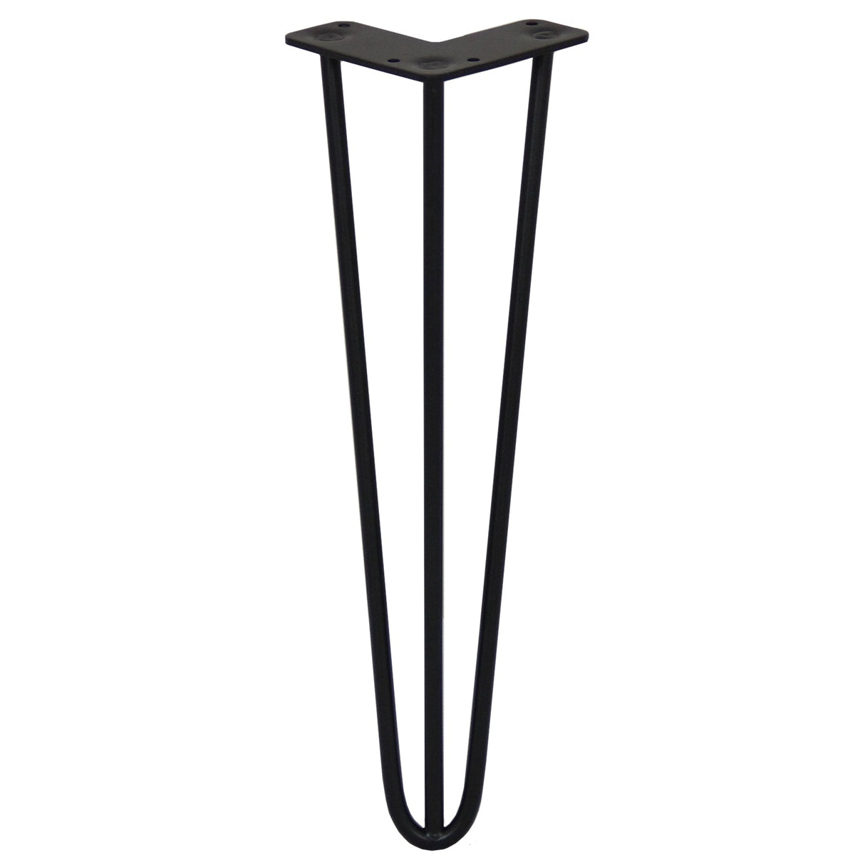 4 x 16" Hairpin Legs - 3 Prong - 10mm - Black