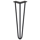 4 x 16" Hairpin Legs - 3 Prong - 10mm - Black