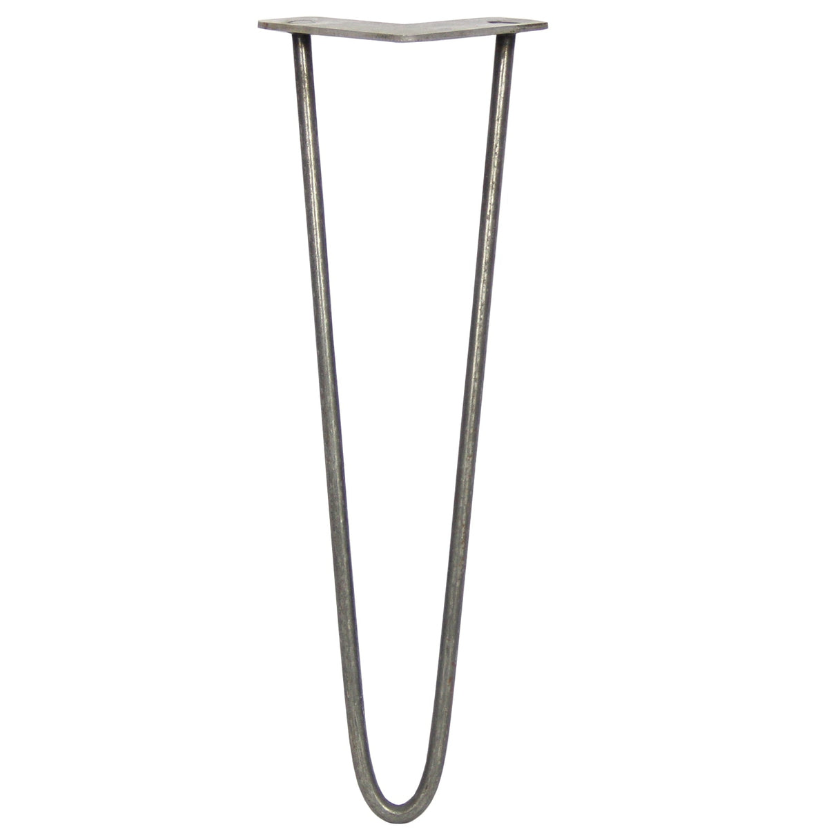 4 x 16" Hairpin Legs - 2 Prong - 10mm - Raw Steel