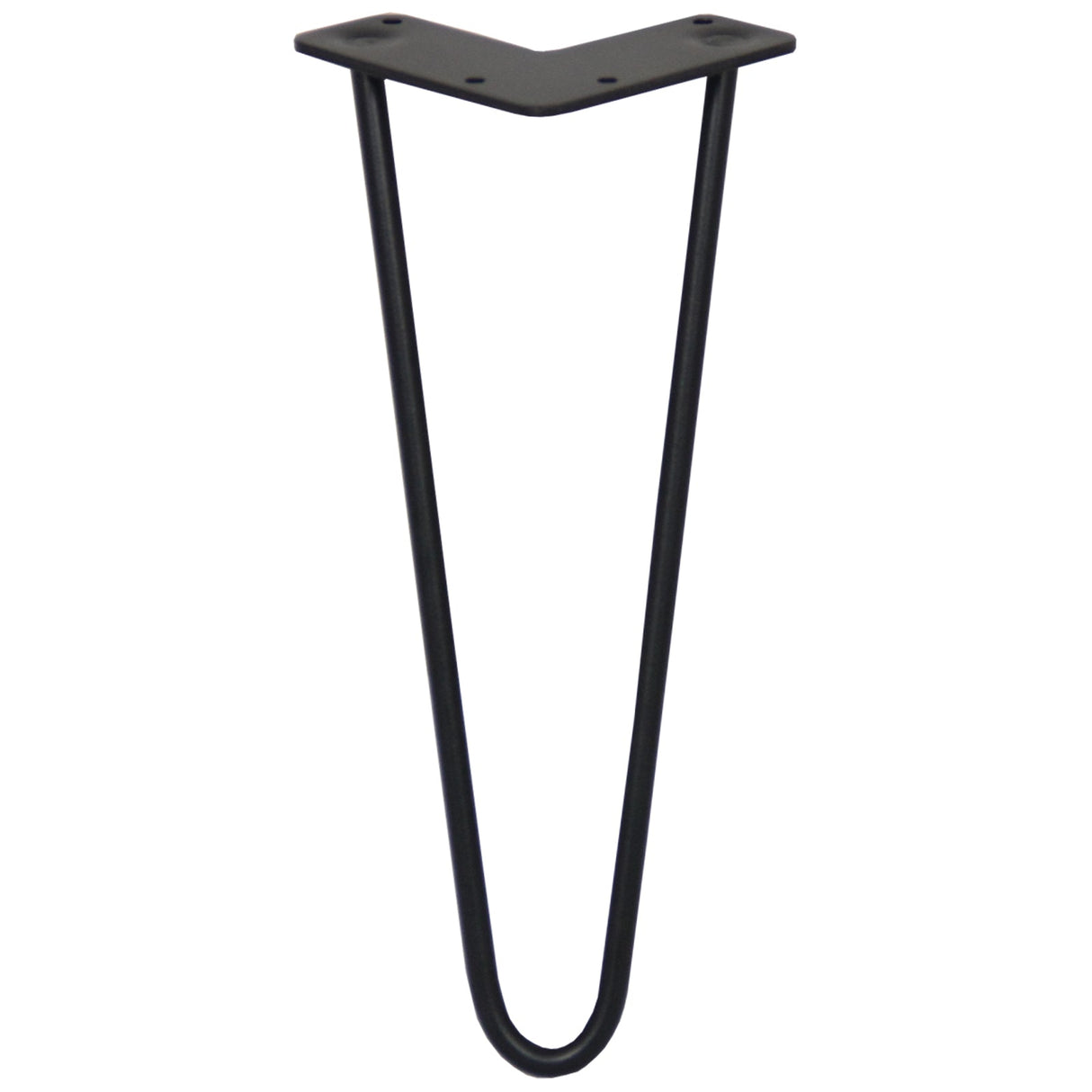 4 x 12" Hairpin Legs - 2 Prong - 10mm - Black