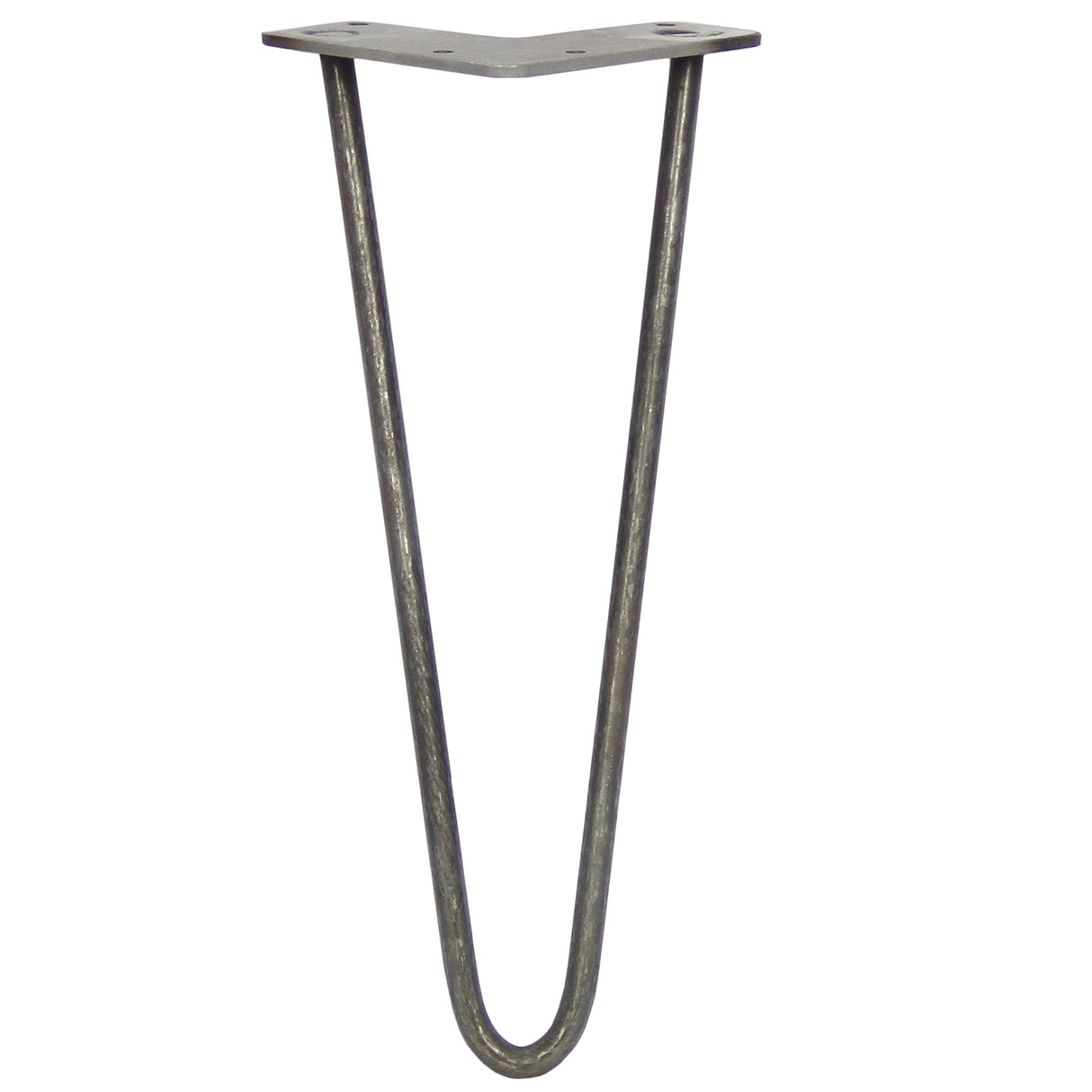 4 x 12" Hairpin Legs - 2 Prong - 10mm - Raw Steel